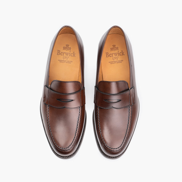 Penny Loafer 5316 in Dark Brown Boxcalf – Caine Clothiers