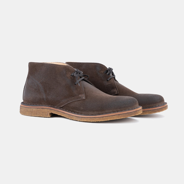 Greenflex Desert Boot in Suede - Dark Chestnut