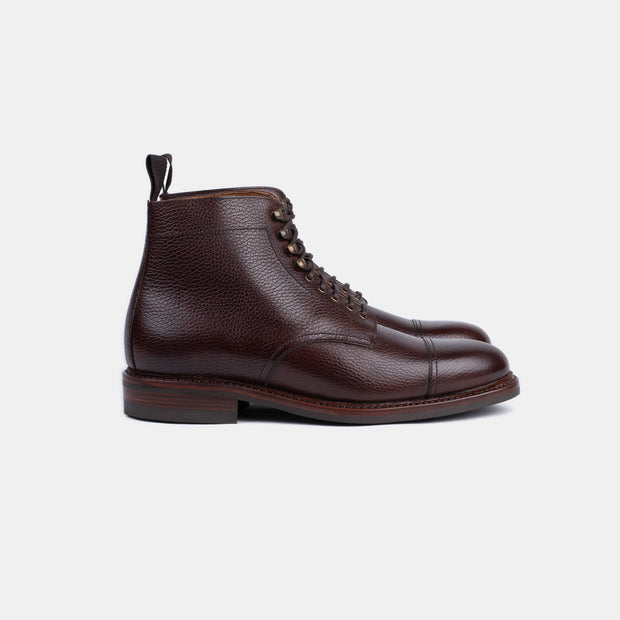 Cap Toe Boot in Scotch Grain - Brown