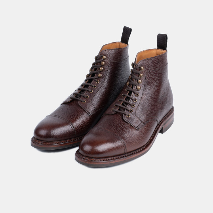 Cap Toe Boot in Scotch Grain - Brown