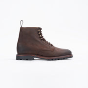 Montagna Boot in Brown Waxed Roughout Suede