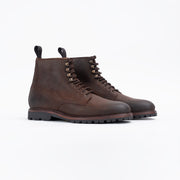 Montagna Boot in Brown Waxed Roughout Suede