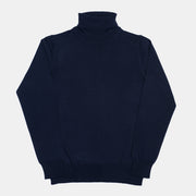 Rollneck in Merino Wool - Navy