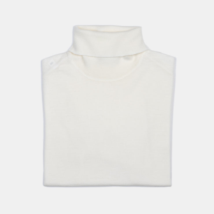 Rollneck in Merino Wool - Off White