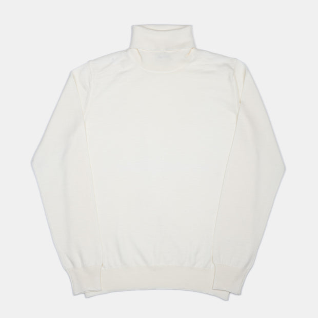 Rollneck in Merino Wool - Off White