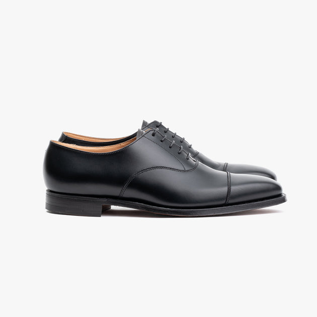 Crockett & Jones Hallam cap toe oxford in Black Calf – Caine Clothiers