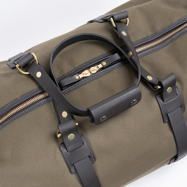 Duffle Holdall Bag, Medium size in Olive Twill