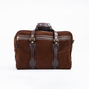 Traveller Bag in Chocolate Suede