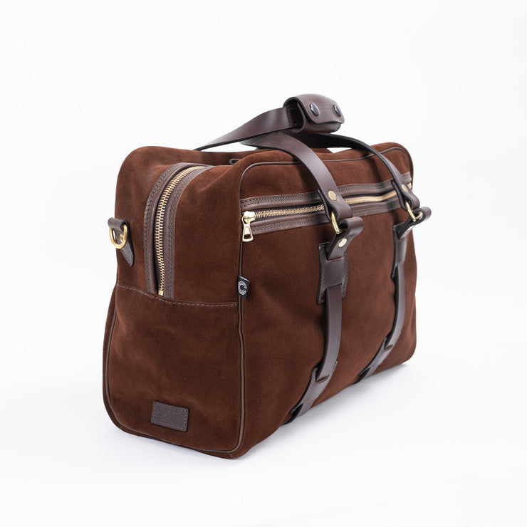 Traveller Bag in Chocolate Suede