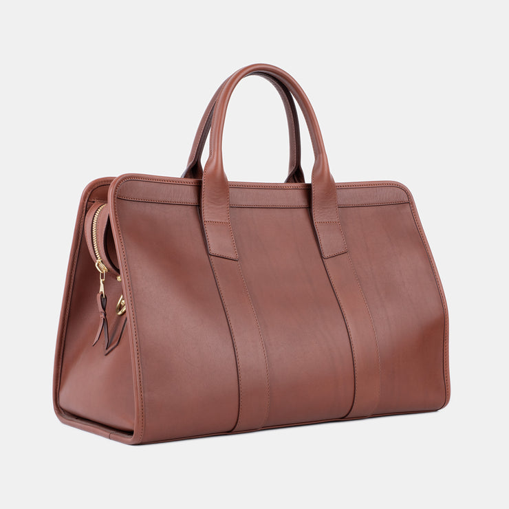 Small Travel Duffle in Harness Leather - Chestnut