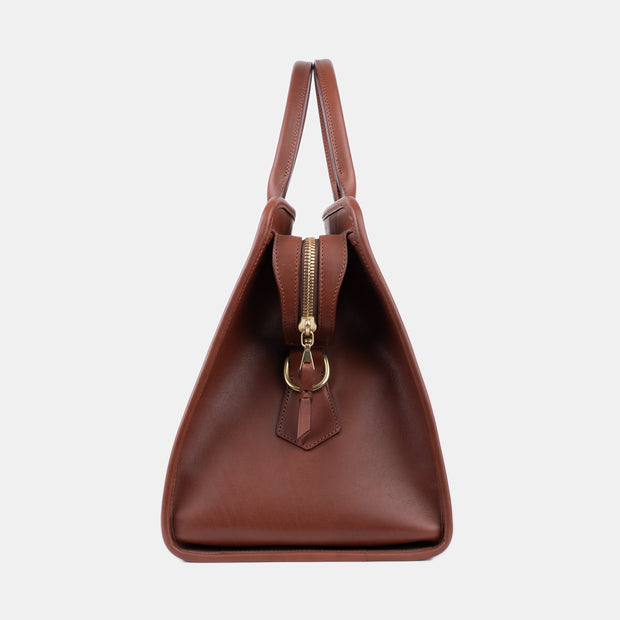 Small Travel Duffle in Harness Leather - Chestnut