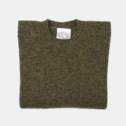 Crewneck Jumper in Shetland Wool - Green