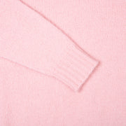 Crewneck Jumper in Brushed Shetland Wool - Light Pink