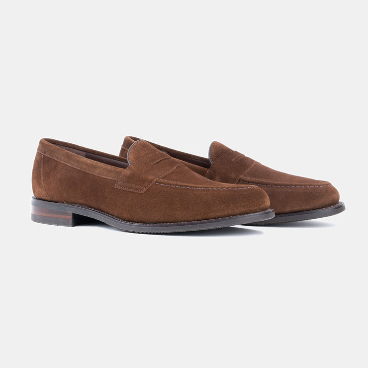 Imperial Penny Loafer in Suede - Brown