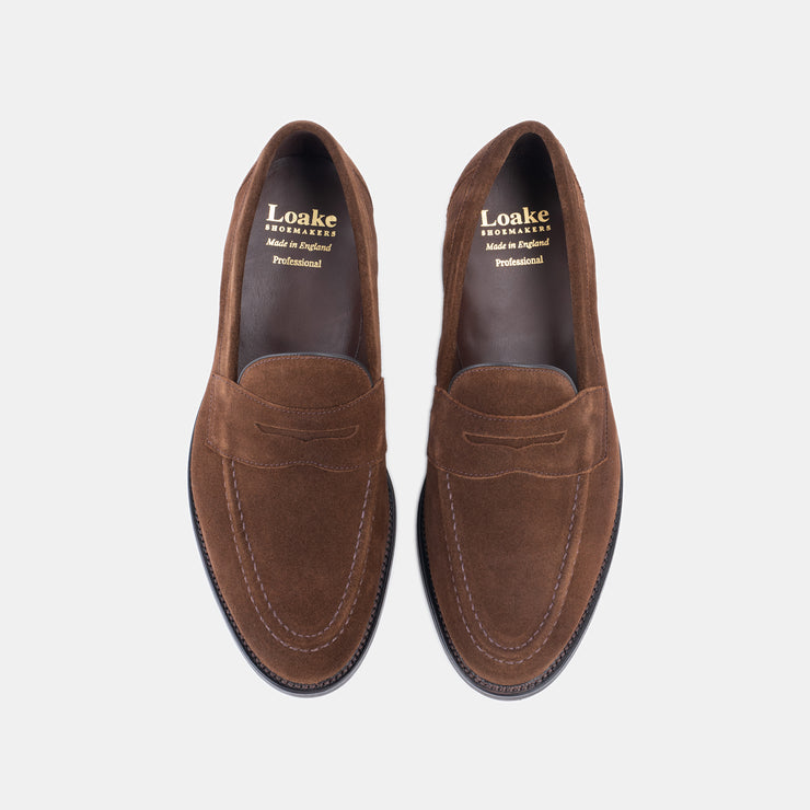 Imperial Penny Loafer in Suede - Brown