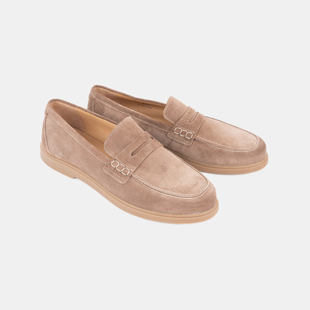 Lucca Loafer in Suede - Flint