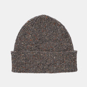 Shin Wool Hat in Brown Donegal