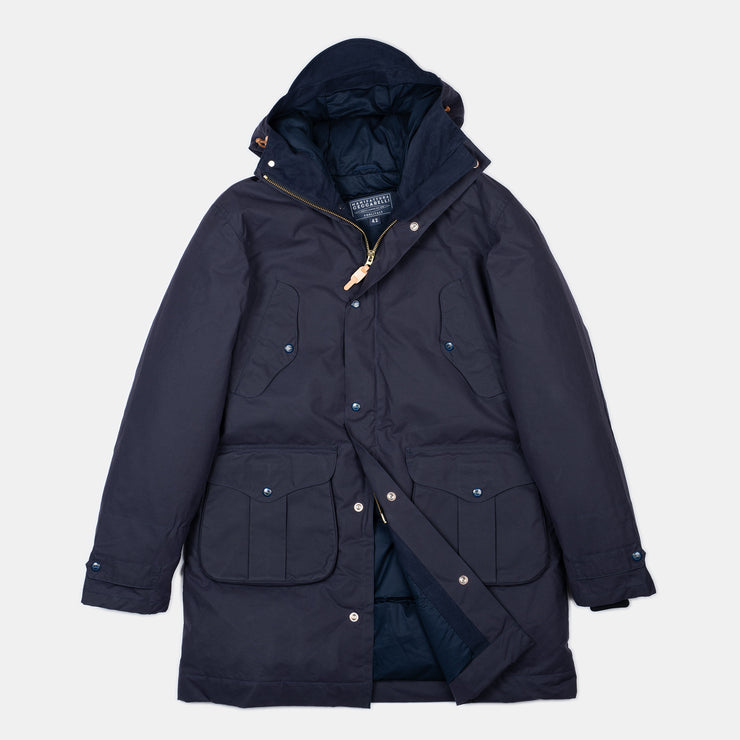 Alaska Parka in Dry Wax Cotton - Navy