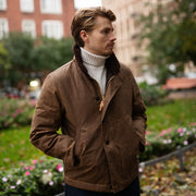 Deck Jacket in Dark Tan Waxed Cotton