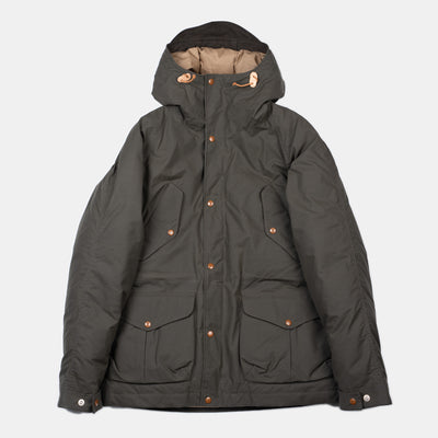 Fisherman Parka in Dry Wax Cotton - Dark Khaki