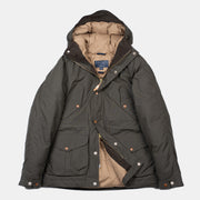 Fisherman Parka in Dry Wax Cotton - Dark Khaki