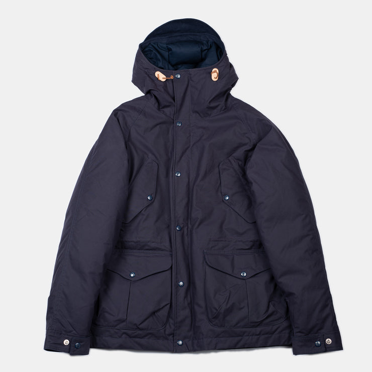 Fisherman Parka in Dry Wax Cotton - Navy