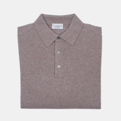 Polo in Wool and Cashmere - Brown