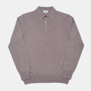 Polo in Wool and Cashmere - Brown