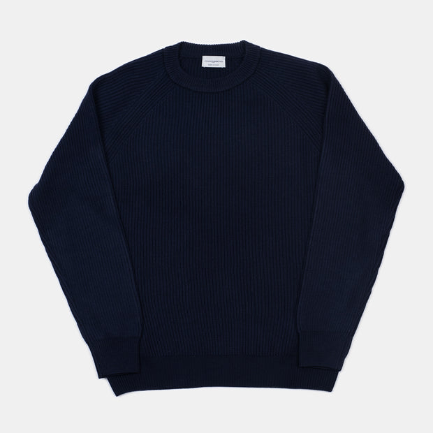 Heavy Merino Crewneck - Navy