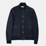 Valstar Lined Valstarino Jacket in Suede - Navy