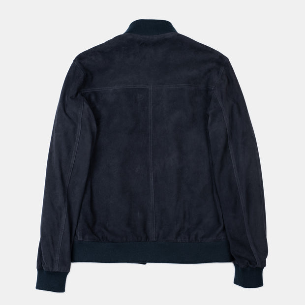 Valstar Lined Valstarino Jacket in Suede - Navy