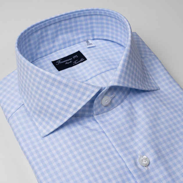 Dress Shirt in Light Blue Gingham – Caine Clothiers